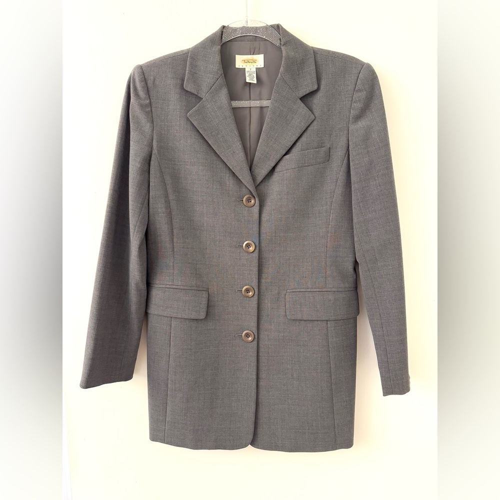 Talbots Gray Women's Blazer Size 2 Petite - Picture 1 of 8